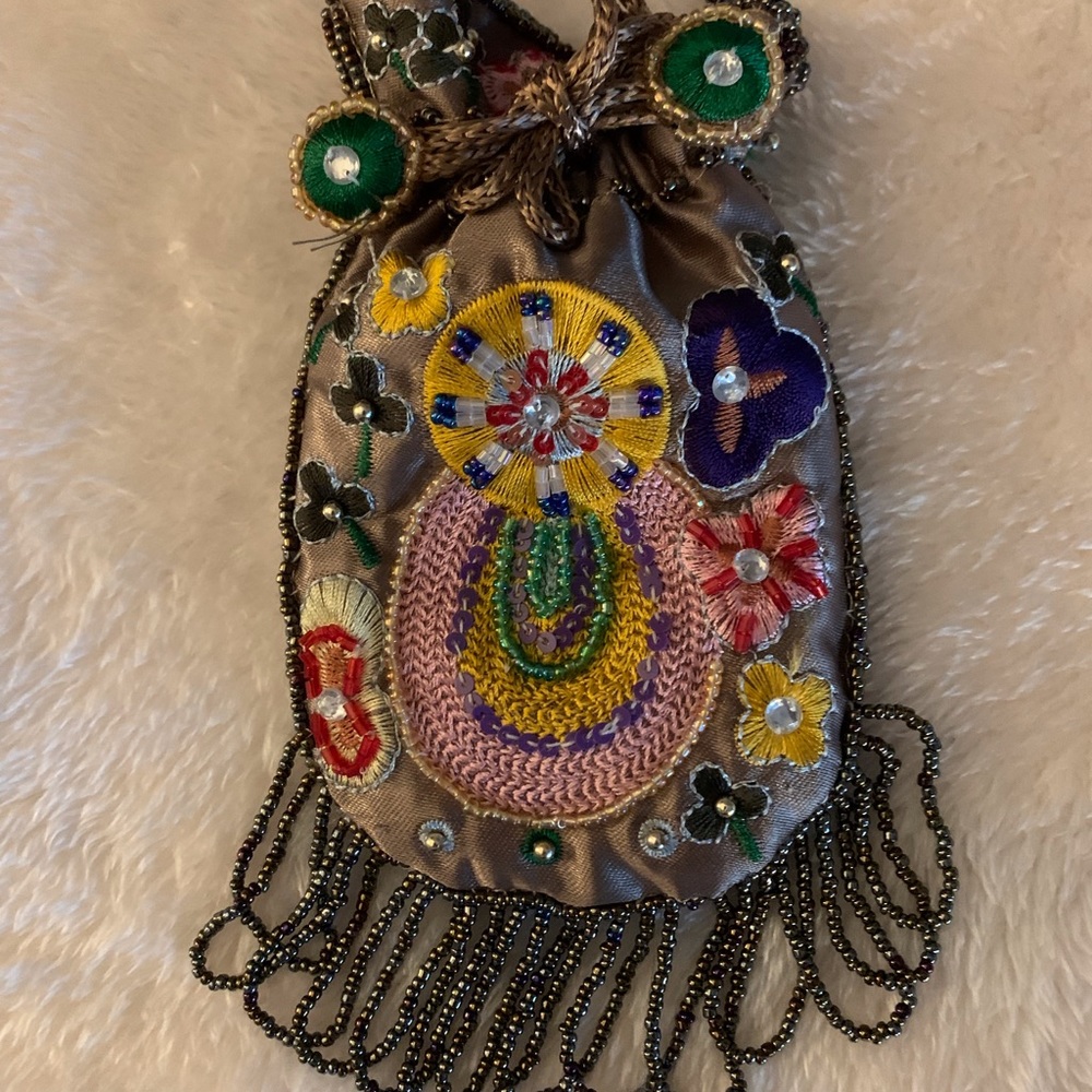 Beaded Cross Body Mini Purse